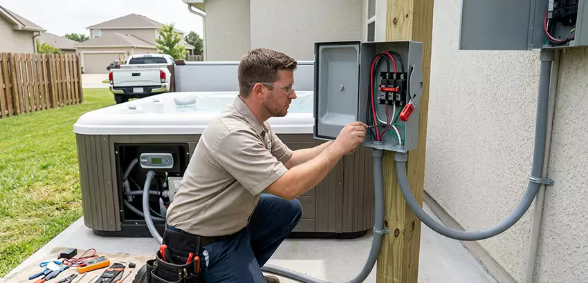 Outdoor Hot Tub Electrical Installation in Alpharetta